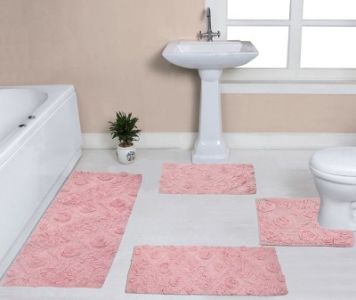 Modesto Collection Cotton Tufted Set of 4 Bath Rug Set - Home Weavers