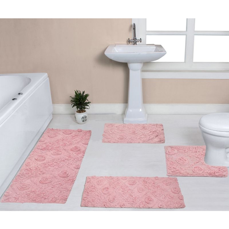 Modesto Collection Cotton Tufted Set of 4 Bath Rug Set - Home Weavers, 1 of 5