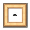 PosterPalooza | Square Traditional Gold Picture Frame - UV Acrylic, Foam Board Backing, Hanging Hardware - 2 of 4