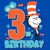Boy's Dr. Seuss Cat in the Hat and Friends Birthday  T-Shirt - 3rd Birthday Boy - Small - 2 of 4