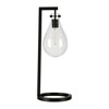 Hudson and Canal 25" Tall Table Lamp with Glass Shade Blackened Bronze: Mid-Century Modern, UL Listed - 2 of 4