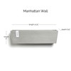 Ecopots Manhattan Wall Durable Modern Rectangular Indoor/Outdoor Recycled-Based Composite Hanging Flower Planter - 2 of 4