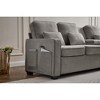 114" Upholstered 4-Seater Sectional Sofa with Console & 2 Cup Holders - 2 of 4