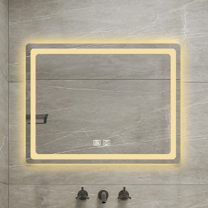 36 in. H LED Single Bathroom Vanity Mirror in Polished Crystal Bathroom Vanity LED Mirror for Bathroom Wall Smart Lighted Vanity Mirrors - 1 of 1