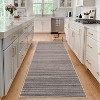Modern Striped Rug  Soft Low Pile Area Rug for Living Room Bedroom Neutral Carpet with Non Slip Backing Contemporary Floor Rug for Home Decor - 3 of 4