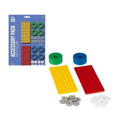 Plus-Plus Small Baseplate and Wheel Mix Blue Package 3966