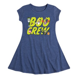 Girls' - SpongeBob SquarePants - Boo Crew Fit & Flair Cap Sleeve Dress - 1 of 4