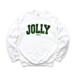 Simply Sage Market Women's Graphic Sweatshirt Jolly Vibes Grunge - 1 of 2