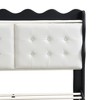Full Size Platform Bed Frame No Box Spring Needed Farmhouse Bed with LED Light Strips Headboard Storage Space 2 USB Charging Ports for Bedroom Blcck - 2 of 4