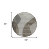 Taupe Beige And Chocolate Abstract Washable Indoor Outdoor Area Rug - 3 of 4