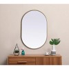 Elegant Lighting Metal Frame Oval Mirror 24x36 Inch in Brass - 4 of 4