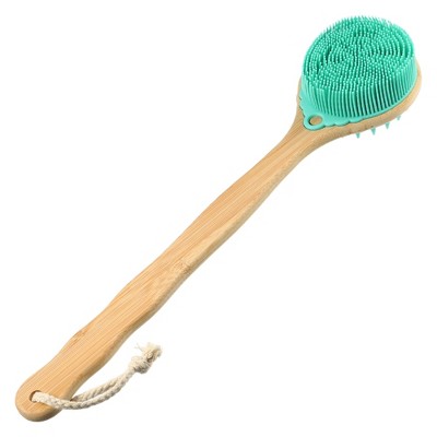 Unique Bargains Double Side Bath Brush 15.75" Length 1 Pc