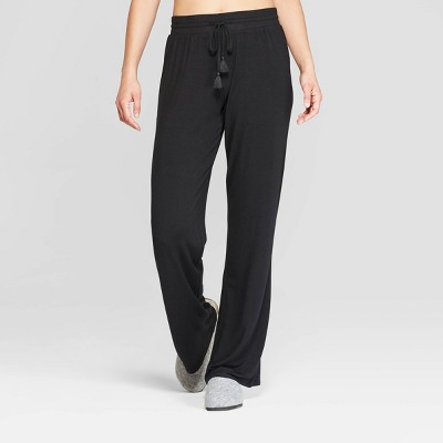 black pajama bottoms women's