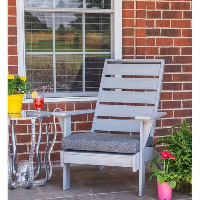 Rockport Gray Acacia Wood Outdoor Chair with Cushion