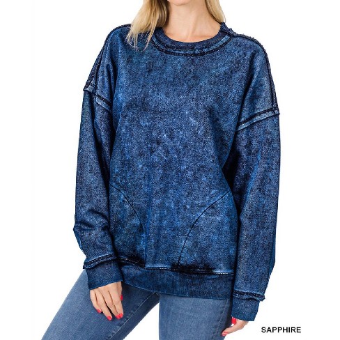 Zenana mineral wash sweatshirt deals