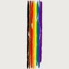 Adult Design By Humans Pride Rainbow Vertical Stripe By alphalezbean T-Shirt - 2 of 2