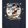 Men's - Disney - Ski With Me Mickey Graphic Fleece Sweatshirt - 2 of 4