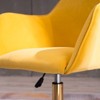 CAVINAS Velvet Adjustable Swivel Office Chair with Gold Metal Legs and Universal Wheels,Desk Chair for Work Study - 4 of 4