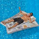 Swimline 84" Inflatable Benjamin Franklin Money Lounge Pool Float - White