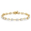 Pompeii3 8Ct Mixed Cut Diamond Tennis Bracelet 7" 14k Yellow Gold Lab Created - 4 of 4