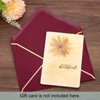 Unique Bargains Office Invitations Graduation Parties Card Gold Border V Flap Envelopes Red - 2 of 4