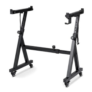 Adjustable Keyboard Stand with Wheels Z Style Piano Stand Fits 49 to 88 ...