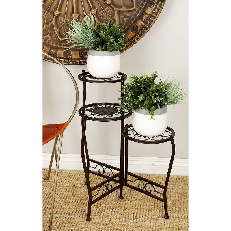 24&#34; Modern Metal Novelty Plant Stand Brown - Olivia &#38; May, 3 of 18