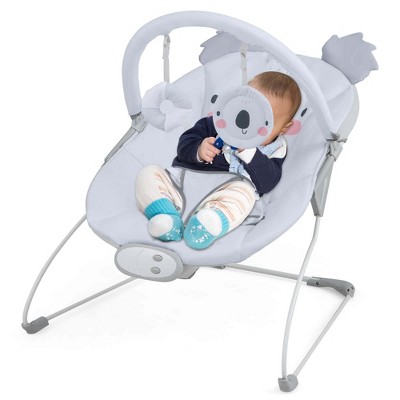 Image of Costway Portable Baby Bouncer Vibration Infant Rocker Seat with Detachable Toy Bar