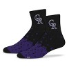 MLB Colorado Rockies Adult Quarter Socks: Cushioned Heel & Toe, Team Logo Design - 2 of 3