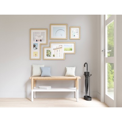 Natural Wood Gallery Picture Frame Set of 4