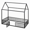 YOOCOZZ Metal House-Shaped Platform Bed Frame with Fence and Door - 4 of 4
