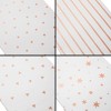 Sparkle and Bash 24 Pack White and Rose Gold Party Bags for Candy, Small Gifts, Metallic Rose Gold, 4 Designs, 7.9 x 5.5 x 2.5 In - 4 of 4