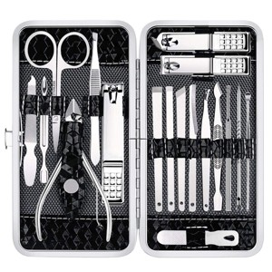 Maison Nail Clippers Set Fingernail and Toenail Clipper Cutters, Manicure Pedicure Kit 18 Pieces Stainless Steel Professional Grooming Kits - 1 of 4