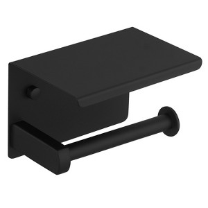 Wall Mount Toilet Paper Holder with Mobile Shelf Stainless Steel Rustproof Tissue Paper Holder - 1 of 4