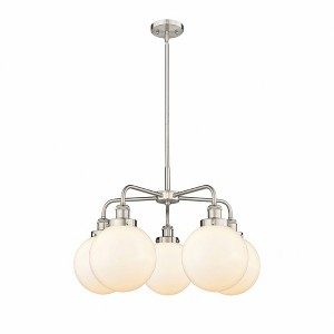 Beacon - 5 Light Stem Hung Chandelier In Art Deco Style-17.38 Inches Tall and 26 Inches Wide - 1 of 1