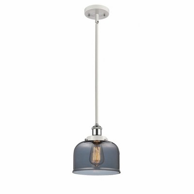 Bell - 1 Light Stem Hung Mini Pendant In Industrial Style-10 Inches Tall and 8 Inches Wide
