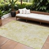 Gold Wheat And Ivory Floral Washable Indoor Outdoor Area Rug - 2 of 4