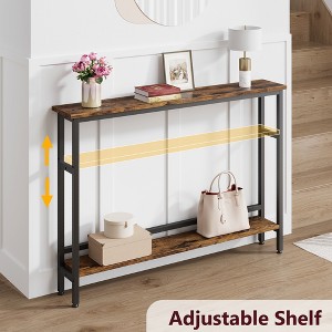 5.9'' Narrow Behind Couch Table, 2-Tier Console Table with Adjustable Shelf, Entryway Table, Long Skinny Sofa Table for Living Room, Entryway, Hallway - 1 of 1