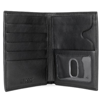 J. Buxton Emblem Credit Card Folio Leather Wallet - Black : Target