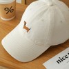 Anna-Kaci Women's Embroidered Sausage Dog Baseball Cap with Curved Brim and Adjustable Strap - 2 of 4