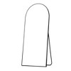 Sleek Aluminum Alloy Full-Length Mirror with Right-Angled Arch Frame - 2 of 4