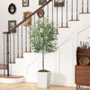 Maggift Artificial Plant Artificial Olive Tree 6FT with Pot and Moss Artificial Plants for Home Office Decor, Green, 10.2"*10.2"*72" - 2 of 4