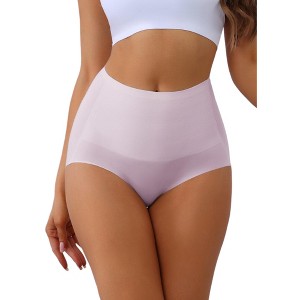 Allegra K Women's High Waist Full Coverage Brief Tummy Control Briefs - 1 of 4