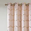 JUJABU 1 pc 50"x84" Total Blackout Metallic Print Grommet Top Curtain Panel - 3 of 4