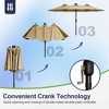 Maggift Patio Umbrella, Large Outdoor Double-Headed Umbrella, With Crank Handle, Powerful UV Protective for Pool, Lawn, Brown, 181.1"*106.2"*94.5" - 3 of 4