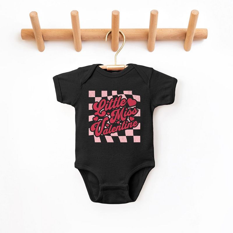 The Juniper Shop Checkered Little Miss Valentine Baby Bodysuit, 1 of 3