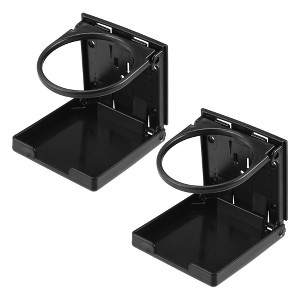 Unique Bargains Car Folding Drink Cup Holder Universal for Car Boat Marine Caravan RV Black 2 Pcs - 1 of 4