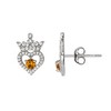 Disney Princess Tiara Sterling Silver Cubic Zirconia Birthstone Stud Earrings - November - 4 of 4