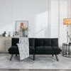 ROOMTEC Convertible Futon Sofa Bed, 2 Seat Folding Sleeper Couch Bed, Adjustable Upholstered Loveseat - 2 of 4