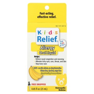 Homeolab USA Kids Relief®, Allergy Oral Liquid, 0-12 Yrs, Banana, 0.85 fl oz (25 ml) - 1 of 4
